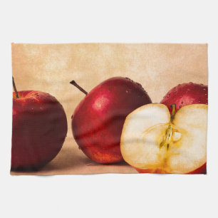 Three Apples And A Half Tea Towel