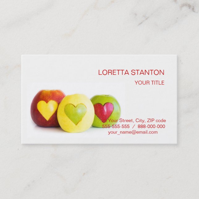 Three apples business card (Front)