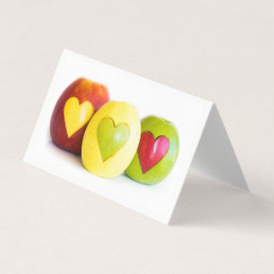 Three apples business card