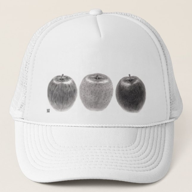 Three Apples Side Trucker Hat (Front)