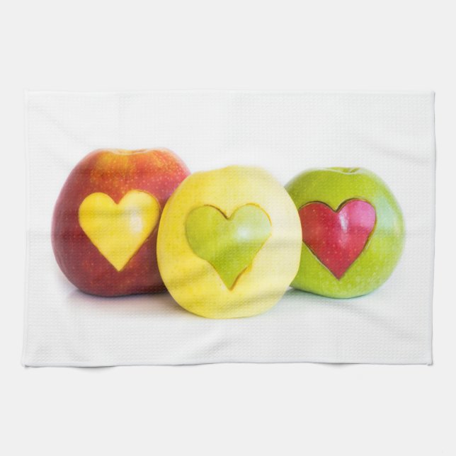 Three apples tea towel (Horizontal)
