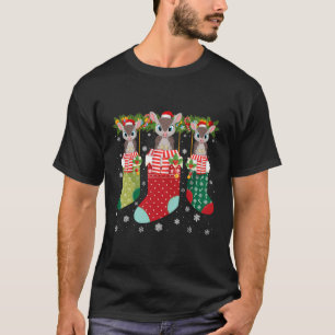 Three Armadillo In Socks Funny Ugly Christmas Swea T-Shirt