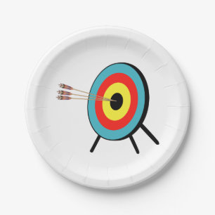 Three Arrow Bullseye Paper Plate