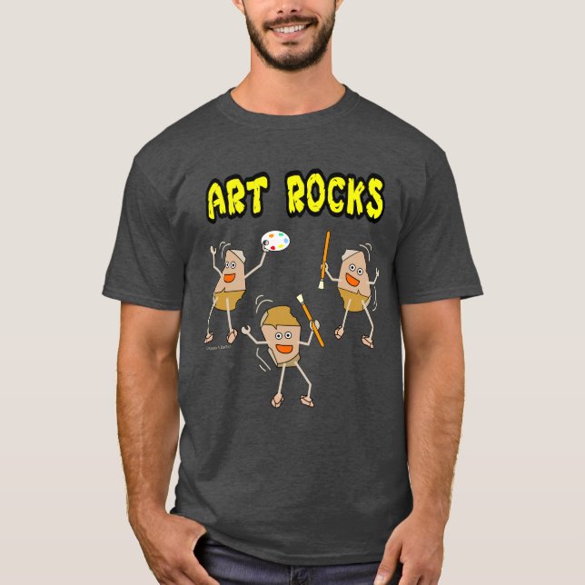 Three Art Rocks T-Shirt (Front)