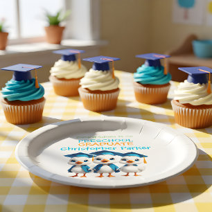 Three Baby Geese Graduation Party Paper Plate