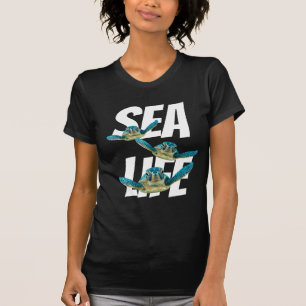 Three Baby Sea Turtles Swimming T-Shirt
