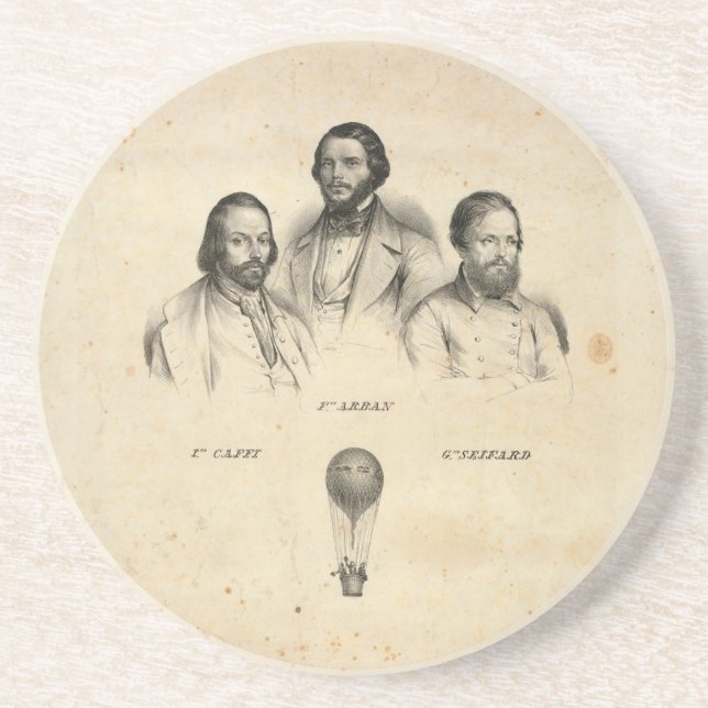 Three Balloonists coaster (Front)