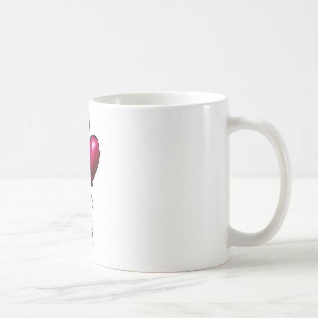 Three Balloons Red Yellow Green Heart Coffee Mug (Right)