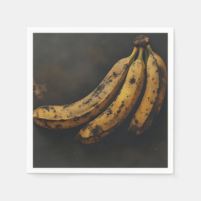 Three Bananas in Dark Napkin (Front)