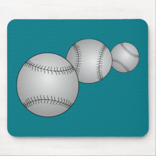 Three Baseballs Mouse Mat