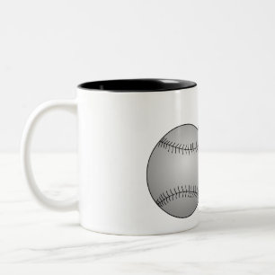 Three Baseballs Two-Tone Coffee Mug