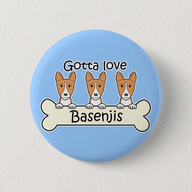 Three Basenjis 6 Cm Round Badge (Front)
