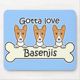 Three Basenjis Mouse Mat