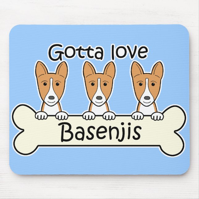 Three Basenjis Mouse Mat (Front)
