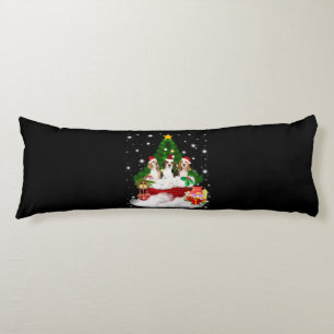 Three Beagles Santa Claus With Christmas Tree Body Cushion