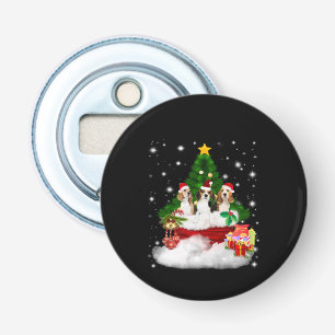 Three Beagles Santa Claus With Christmas Tree Bottle Opener