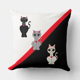 Three Beautiful Cats Cushion