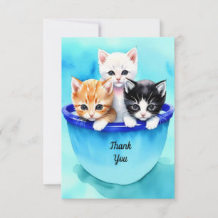 Three Beautiful Kittens Thank You Card