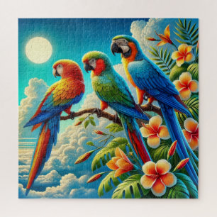 Three beautiful parrots  jigsaw puzzle