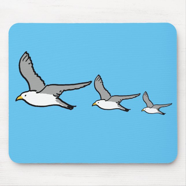 Three Birds Flying High Mouse Mat (Front)