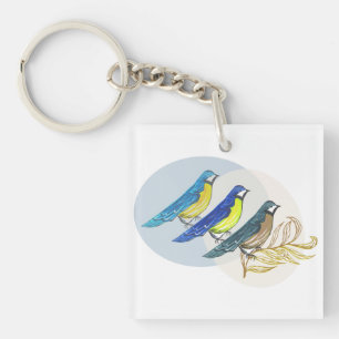 Three Birds Key Ring