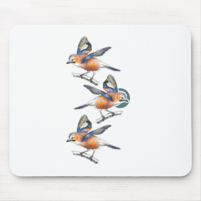 Three birds mouse mat (Front)