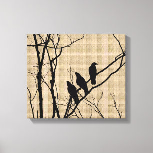 Three Birds on Canvas