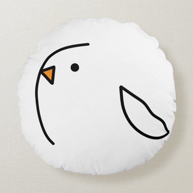 Three birds on the wire round cushion (Front)