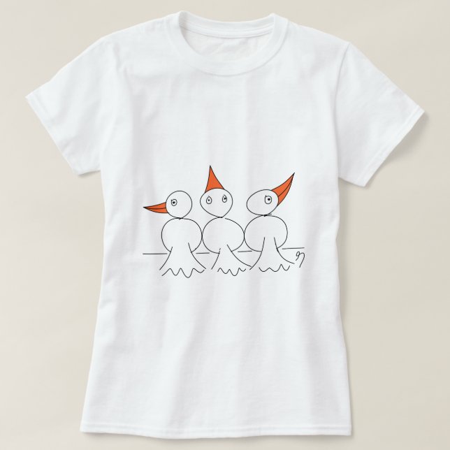 Three birds on the wire T-Shirt (Design Front)