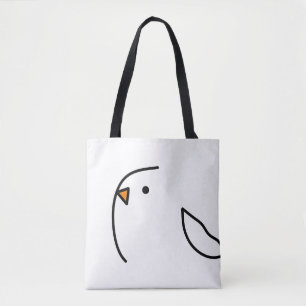 Three birds on the wire tote bag