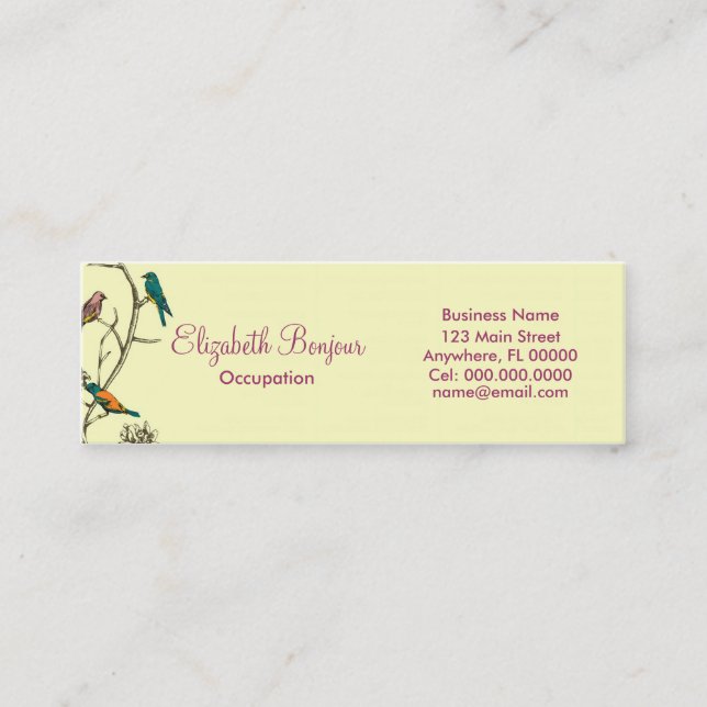 Three Birds Talking ~ Business Cards (Front)