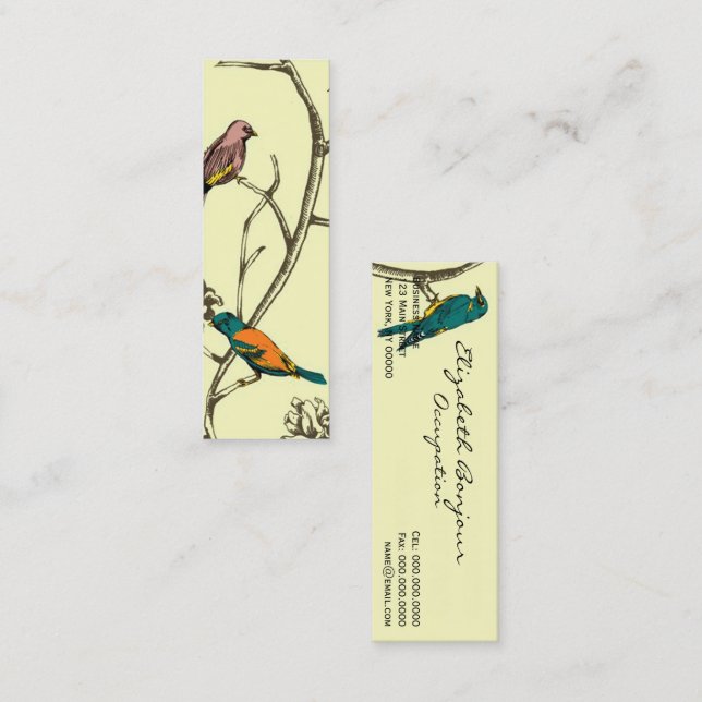 Three Birds Talking ~ Slim Business Card (Front/Back)