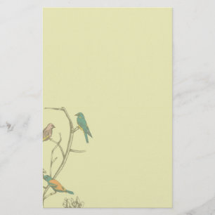Three Birds Talking ~ Stationery / Letterhead