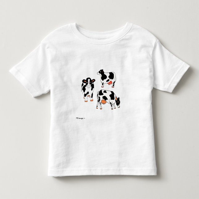 Three Black and White Cows Shirt (Front)
