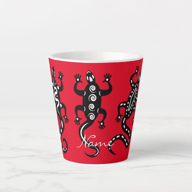 Three Black Lizards Thunder_Cove Southwest Style Latte Mug (Front)