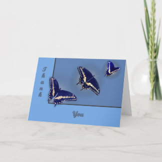 Three Black Swallowtail Thank You Card