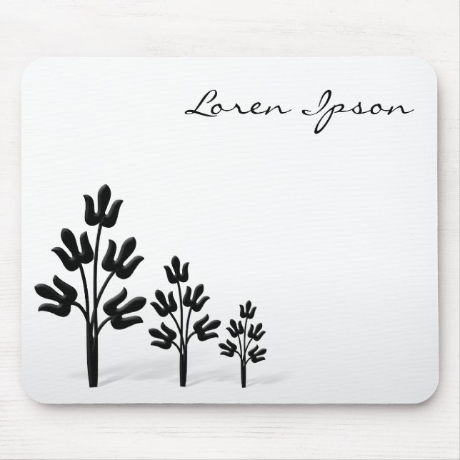 Three Black Trees Mouse Mat (Front)