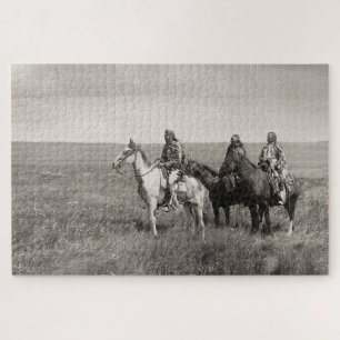 Three Blackfoot Chiefs Vintage Native Americans Jigsaw Puzzle