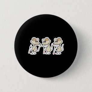 three blind mice 6 cm round badge