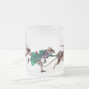 Three Blind Mice Frosted Glass Coffee Mug
