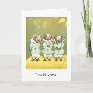 Three Blind Mice, Greeting Card