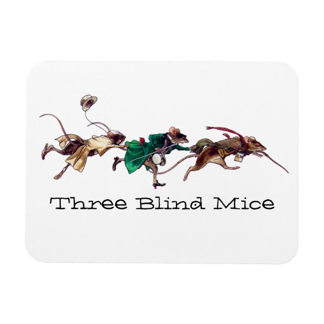 Three Blind Mice Magnet (Horizontal)