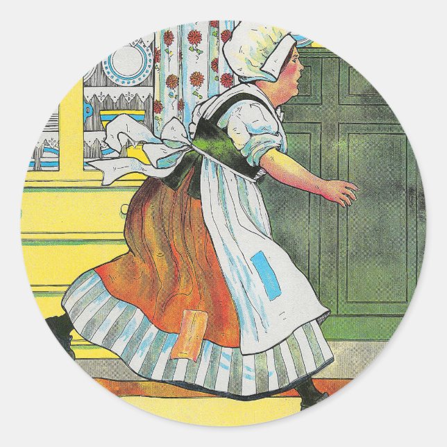 Three Blind Mice Mother Goose Nursery Rhyme Classic Round Sticker (Front)