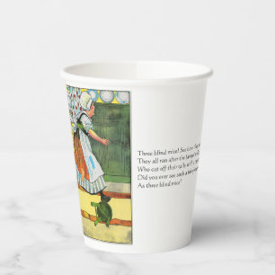 Three Blind Mice Mother Goose Nursery Rhyme Paper Cups