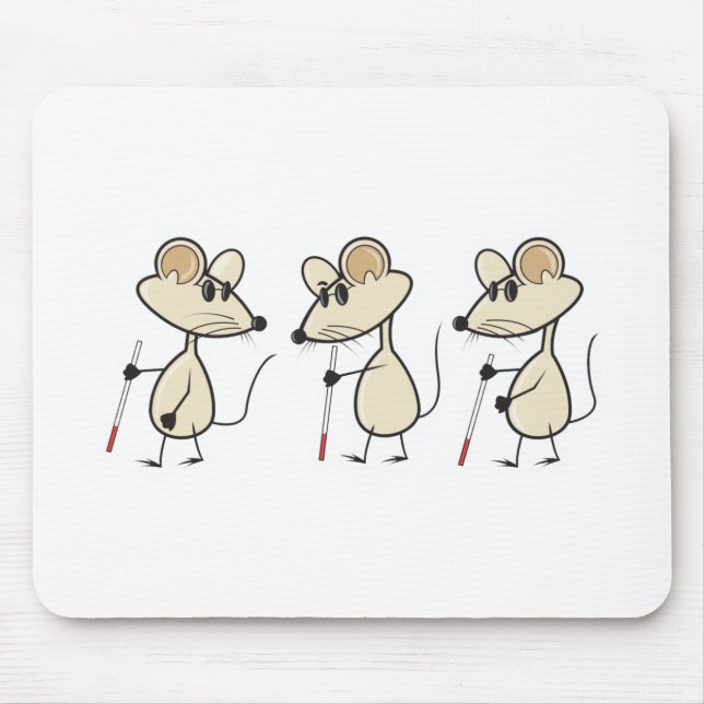 three blind mice mouse mat (Front)