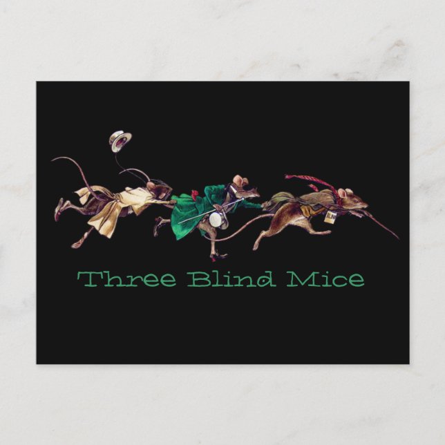 Three Blind Mice Postcard (Front)