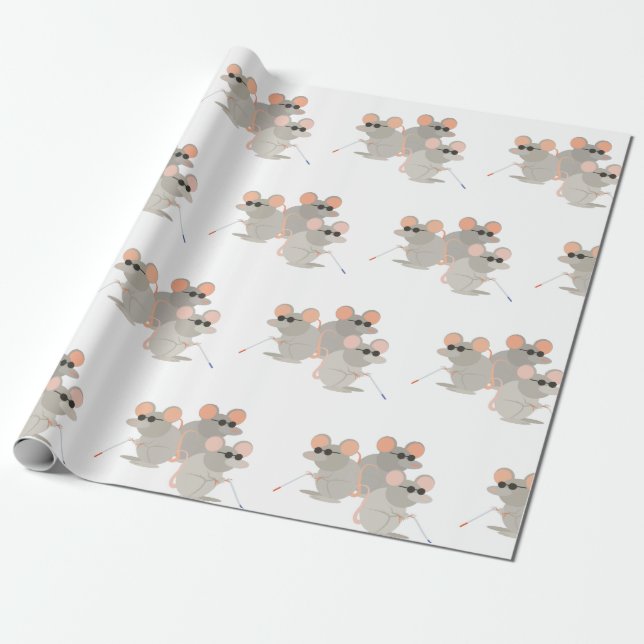 Three Blind Mice Wrapping Paper (Unrolled)