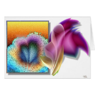 Three Blooms. (card)