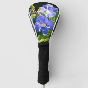 Three Blue Flowers Golf Head Cover