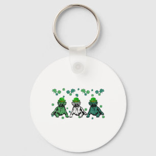 Three Boxer Dog Lover Irish Dog Shamrock St Patric Key Ring